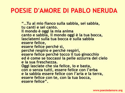Poesie d'amore Pablo Neruda