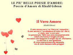 IL VERO AMORE, Khalil Gibran