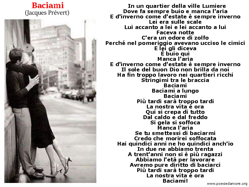 POESIA D'AMORE BACIAMI