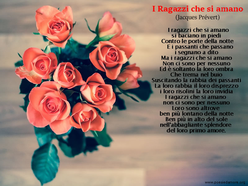 POESIA D'AMORE I RAGAZZI CHE SI AMANO