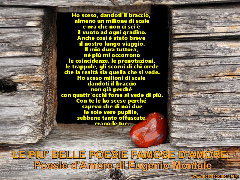 LE PIU' BELLE POESIE D'AMORE EUGENIO MONTALE