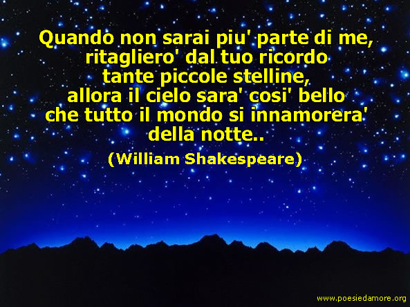 POESIA D'AMORE ROMEO E GIULIETTA SHAKESPEARE